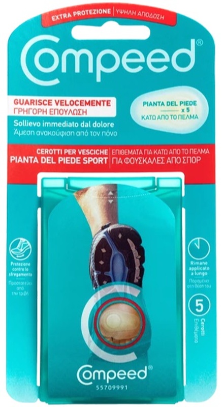 COMPEED CEROTTI PER VESCICHE PIANTA PIEDE SPORT 5 PEZZI - Farmacia Del Monaco