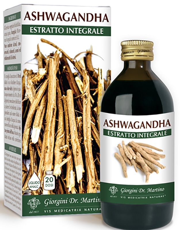 ASHWAGANDHA ESTRATTO INTEGRALE LIQUIDO ANALCOLICO 200 ML - Farmacia Del Monaco