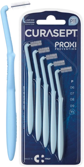 CURASEPT PROXI ANGLE P11 AZZURRO/LIGHT BLUE 5 PEZZI - Farmacia Del Monaco