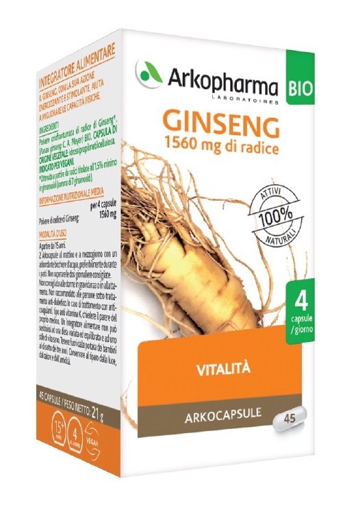 ARKOCPS GINSENG 45 CAPSULE BIO - Farmacia Del Monaco