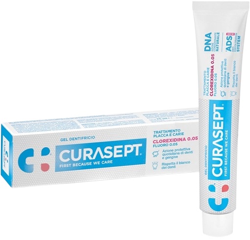 CURASEPT DENTIFRICIO 0,05 75 ML ADS+DNA - Farmacia Del Monaco