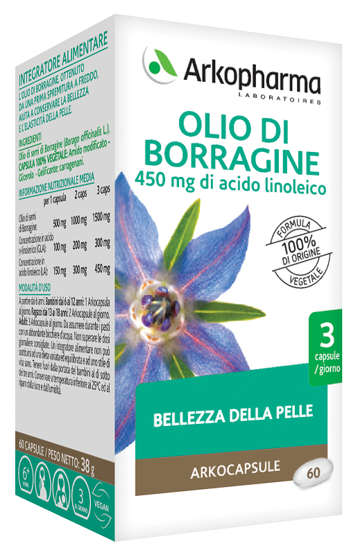 ARKOPHARMA OLIO DI BORRAGINE 60 PERLE - Farmacia Del Monaco