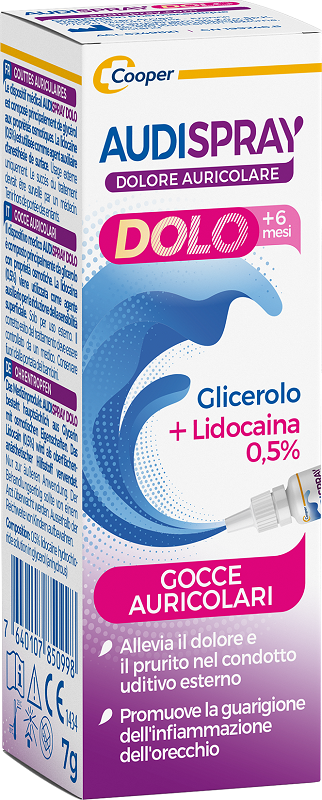 GOCCE AURICOLARI AUDISPRAY DOLO PER BAMBINI 7 G - Farmacia Del Monaco