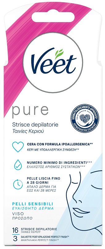 VEET STRISCE VISO IPOALLERGENICHE 16 PEZZI - Farmacia Del Monaco