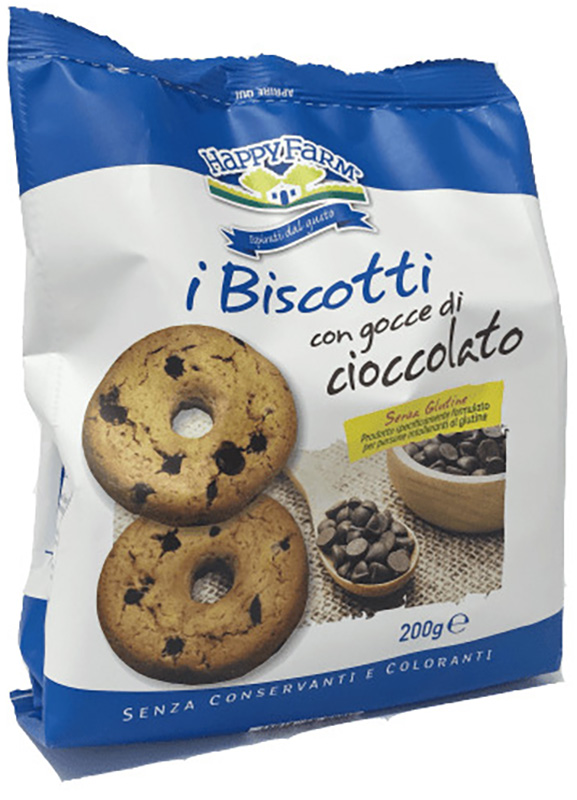 HAPPY FARM BISCOTTI GOCCE CIOCCOLATO 200 G - Farmacia Del Monaco