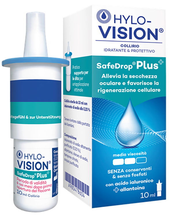 HYLOVISION SAFE DROP PLUS COLLIRIO IDRATANTE E PROTETTIVO 10 ML - Farmacia Del Monaco
