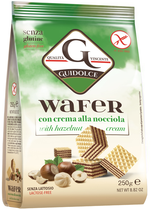 WAFER CON CREMA ALLA NOCCIOLA 250 G - Farmacia Del Monaco