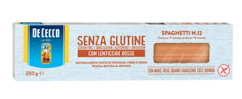 DE CECCO SPAGHETTI N12 LENTICCHIE ROSSE 250 G - Farmacia Del Monaco