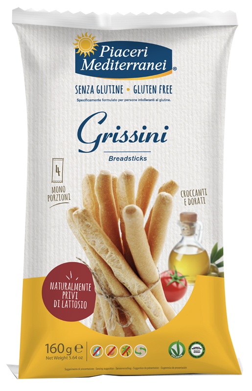 PIACERI MEDITERRANEI GRISSINI 160 G - Farmacia Del Monaco