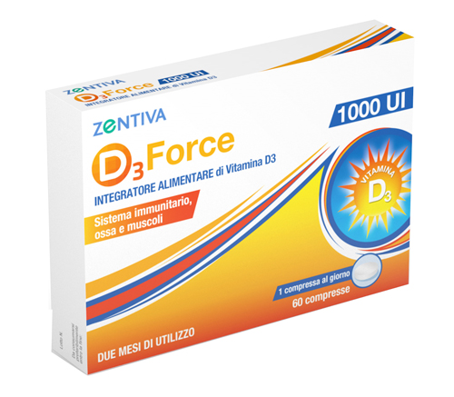 D3 FORCE ZENTIVA 1000UI 60 COMPRESSE - Farmacia Del Monaco