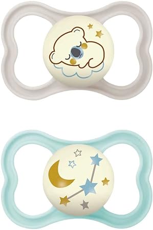 MAM AIR NIGHT SUCCHIETTO 16+ MESI SILICONE NEUTRO 2 PEZZI - Farmacia Del Monaco