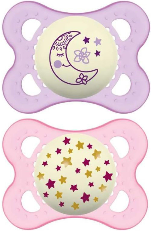 MAM SUCCHIETTO ORIGINAL NIGHT 2-6 MESI SILICONE FEMMINA 2 PEZZI - Farmacia Del Monaco