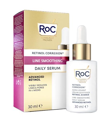ROC RETINOL CORREXION LINE SMOOTHING SIERO VISO GIORNO 30 ML - Farmacia Del Monaco