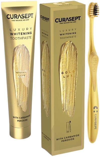 CURASEPT GOLD LUXURY WHITENING DENTIFRICIO 75 ML - Farmacia Del Monaco
