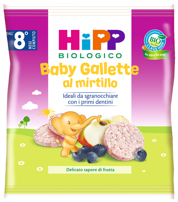 HIPP MINI GALLETTE DI RISO AL MIRTILLO 30 G - Farmacia Del Monaco