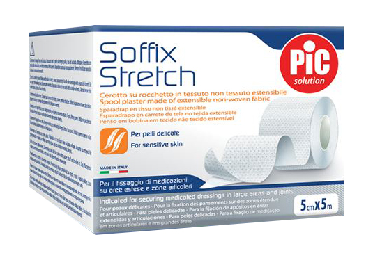 CEROTTO IN ROCCHETTO SOFFIX STRETCH 5X500 CM CON FUSTELLA - Farmacia Del Monaco