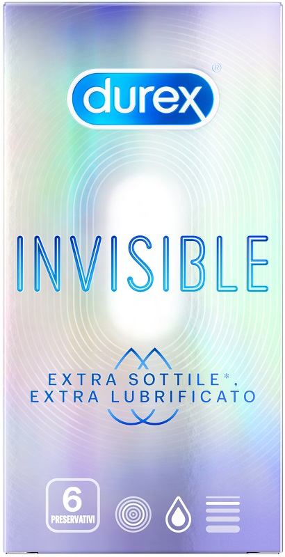 DUREX INVISIBLE EXTRA LUBRIFICATO 6 PEZZI - Farmacia Del Monaco