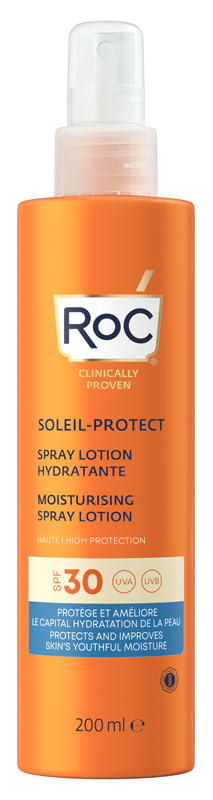 ROC LOZIONE SPRAY SOLARE CORPO SPF 30 IDRATANTE 200 ML - Farmacia Del Monaco