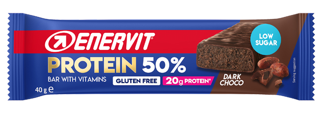 ENERVIT SPORT PROTEIN BAR 50% BARRETTA DARK CHOCOLATE 40 G - Farmacia Del Monaco