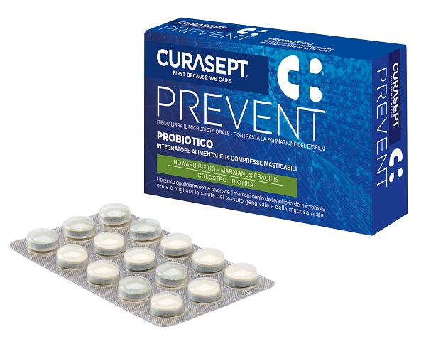 CURASEPT PREVENT PROBIOTICO 14 COMPRESSE MASTICABILI - Farmacia Del Monaco