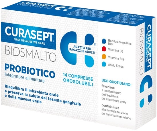 CURASEPT BIOSMALTO PROBIOTICO 14 COMPRESSE - Farmacia Del Monaco
