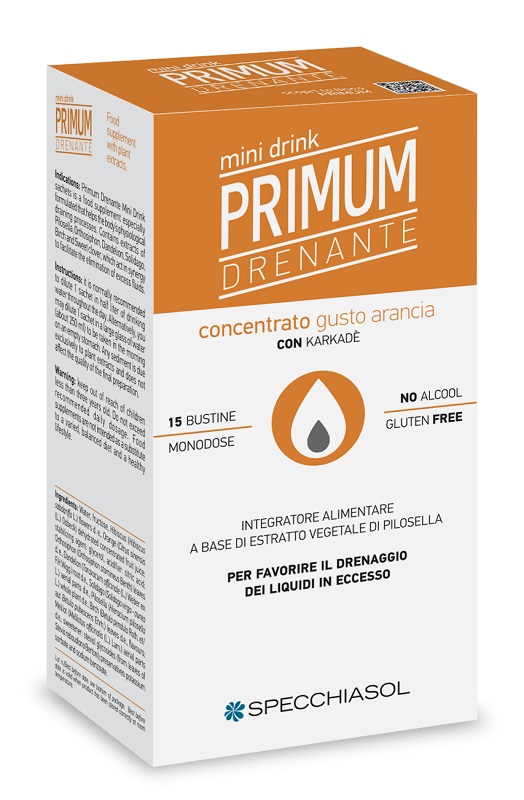 PRIMUM DRENANTE MINIDRINK ARANCIA 15 STICK DA 10 ML - Farmacia Del Monaco