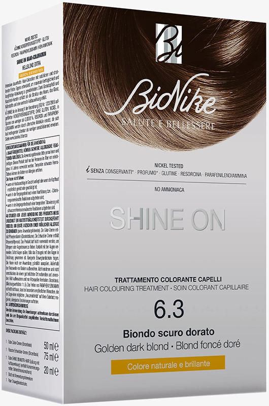 SHINE ON BIONDO SCURO DORATO 6,3 FLACONE 75 ML + TUBO 50 ML - Farmacia Del Monaco