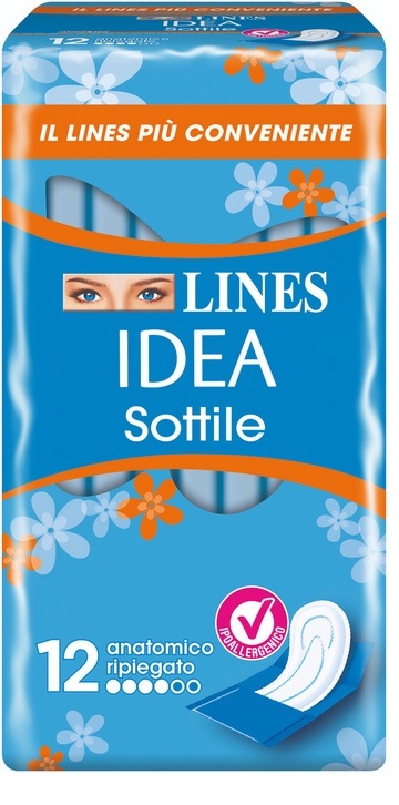 LINES IDEA SOTTILI RIPIEGATI ANATOMICI 12 PEZZI - Farmacia Del Monaco