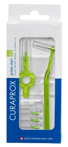 CURAPROX CPS 011 SCOVOLINO PRIME START 011 LIME GREEN 5 PEZZI - Farmacia Del Monaco