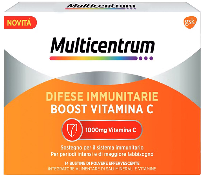 MULTICENTRUM DIFESE IMMUNITARIE BOOST VITAMINA C 28 BUSTINE - Farmacia Del Monaco