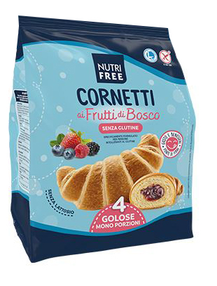 NUTRIFREE CORNETTI AI FRUTTI DI BOSCO 4 PEZZI DA 60 G - Farmacia Del Monaco