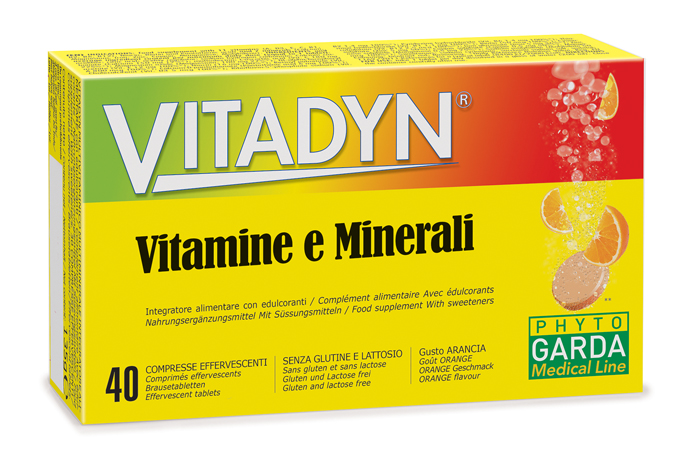 VITADYN VITAMINE/MINERALI 40 COMPRESSE EFFERVESCENTI IN 2 TUBI - Farmacia Del Monaco