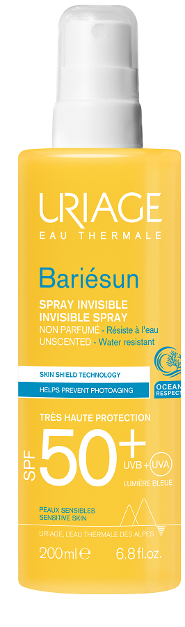 URIAGE EAU THERMALE BARIESUN SPRAY INVISIBILE SENZA PROFUMO SPF 50+ 200 ML - Farmacia Del Monaco