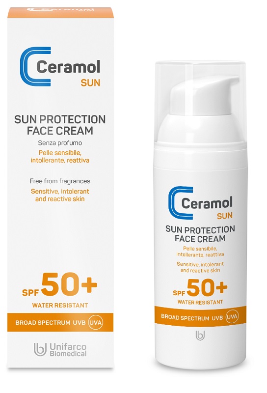 CERAMOL SUN PROTECTION FACE CREAM SPF50+ 50 ML - Farmacia Del Monaco