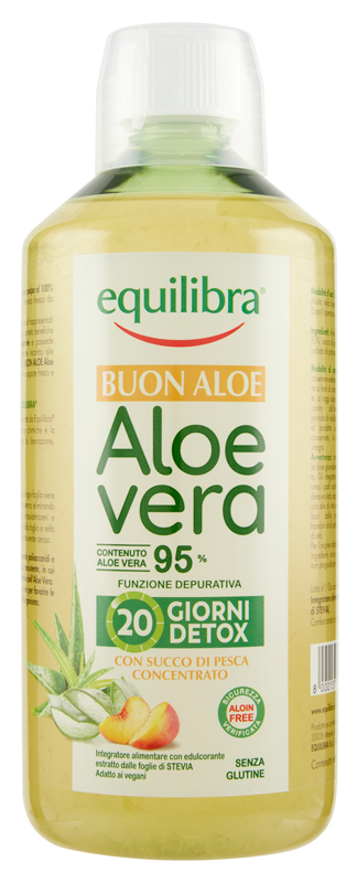 BUON ALOE VERA 95% CON SUCCO DI PESCA CONCENTRATO 1 LITRO - Farmacia Del Monaco