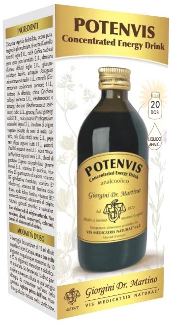 POTENVIS CONCENTRATED ENERGY DRINK LIQUIDO ANALCOOLICO 200 ML - Farmacia Del Monaco