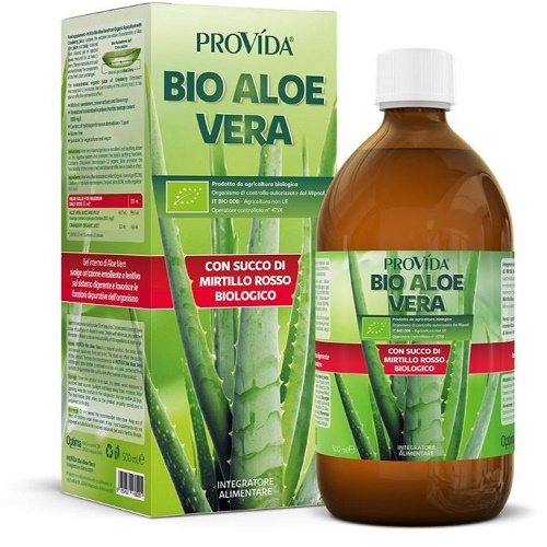 PROVIDA BIO ALOE VERA CON SUCCO DI MIRTILLO ROSSO BIOLOGICO 500 ML - Farmacia Del Monaco