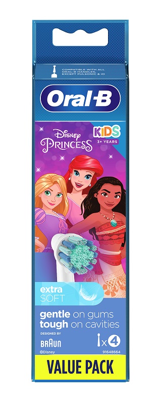 ORALB KIDS PRINCESS TESTINE SPAZZOLINO ELETTRICO 4 PEZZI - Farmacia Del Monaco