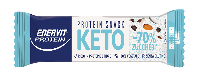 ENERVIT PROTEIN KETO SNACK COCCO CHOCO ALMOND 35 G - Farmacia Del Monaco