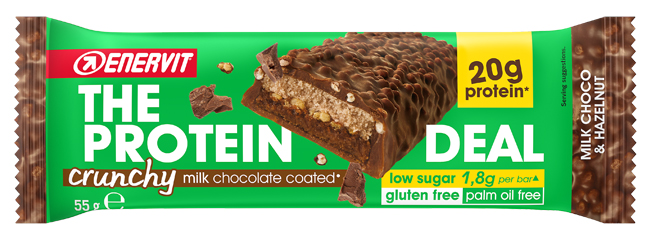 ENERVIT PROTEIN DEAL MILK CHOCO & HAZELNUT 55 G - Farmacia Del Monaco