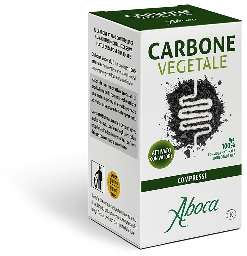 CARBONE VEGETALE 30 COMPRESSE - Farmacia Del Monaco