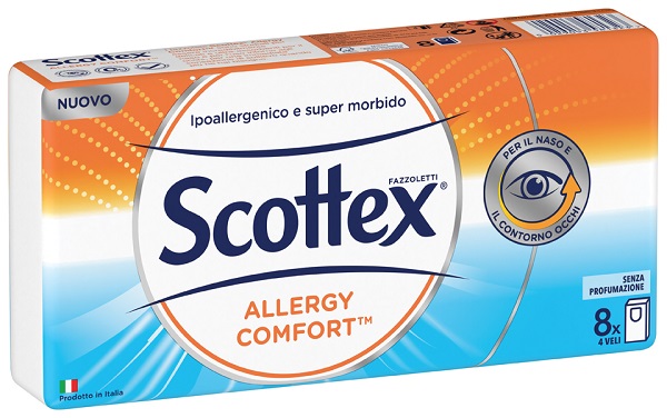 SCOTTEX ALLERGY COMFORT FAZZOLETTI 8 PEZZI - Farmacia Del Monaco