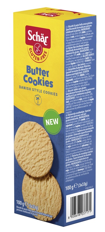 SCHAR BUTTER COOKIES BISCOTTI DI PASTAFROLLA 3 PORZIONI DA 33 G - Farmacia Del Monaco
