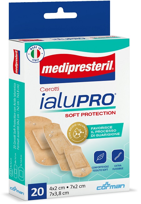 MEDIPRESTERIL CEROTTI IALUPRO SOFT PROTECTION 3 FORMATI ASSORTITI 20 PEZZI - Farmacia Del Monaco