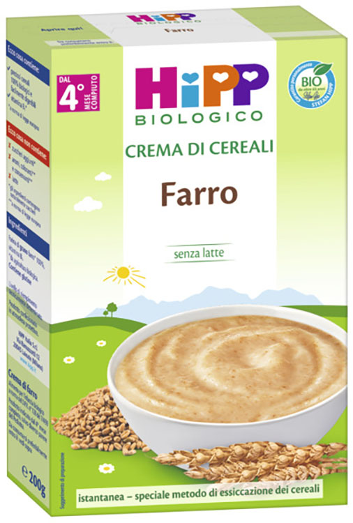 HIPP BIO CREMA CEREALI FARRO 200 G - Farmacia Del Monaco