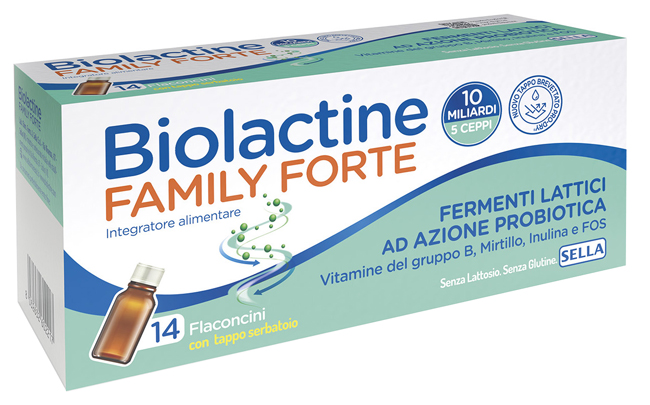 BIOLACTINE FAMILY FORTE 10 MILIARDI 14 FLACONCINI DA 9 ML - Farmacia Del Monaco