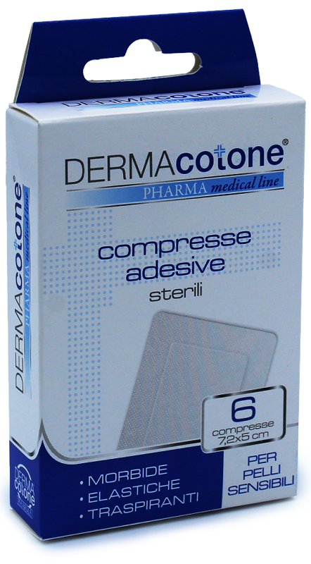 COMPRESSA ADESIVA DERMACOTONE 7,2X5 CM 6 PEZZI - Farmacia Del Monaco