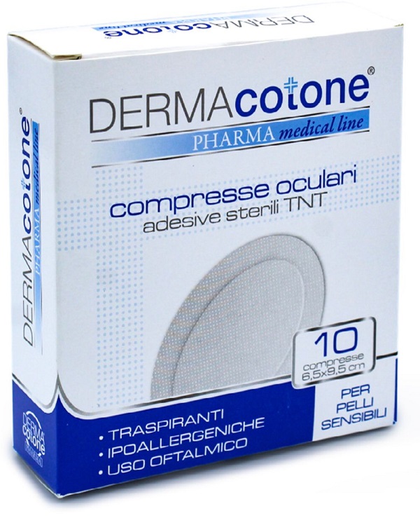 COMPRESSA OCULARE ADESIVA TNT DERMACOTONE 6,5X9,5CM 10 PEZZI - Farmacia Del Monaco