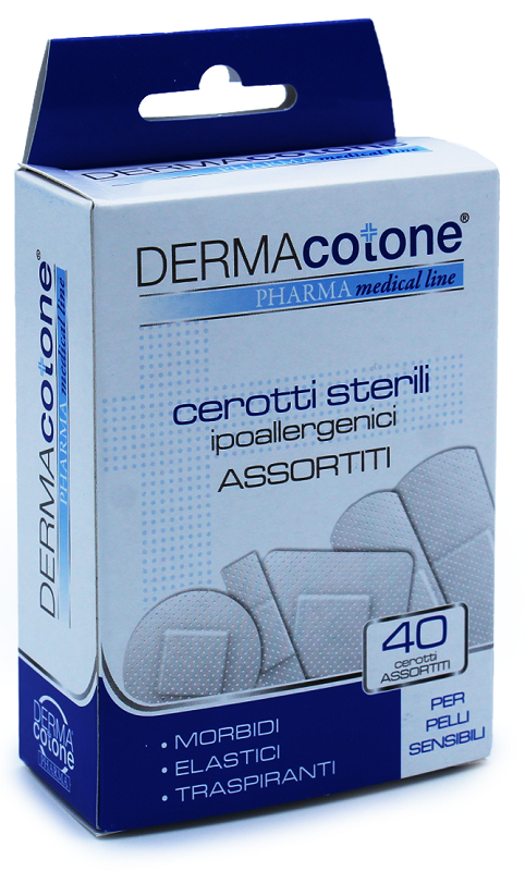CEROTTO IPOALLERGENICO DERMACOTONE MISURE ASSORTITE 40 PEZZI - Farmacia Del Monaco
