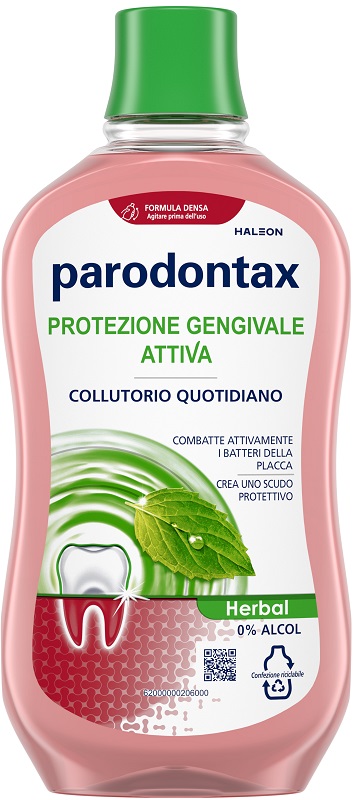PARODONTAX COLLUTORIO PROTEZIONE GENGIVE HERBAL 500 ML - Farmacia Del Monaco